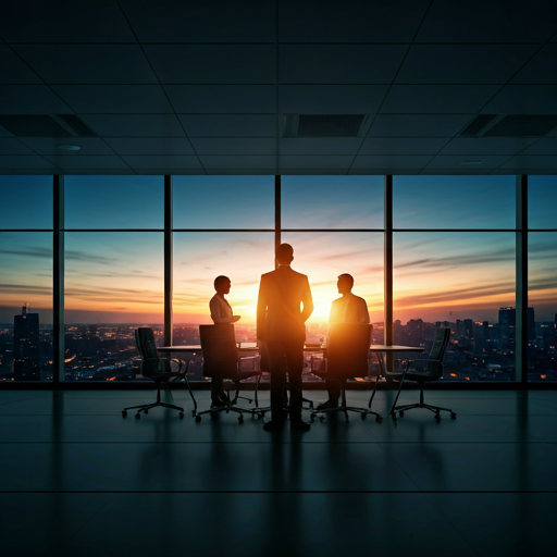 Business leaders collaborating in a modern office